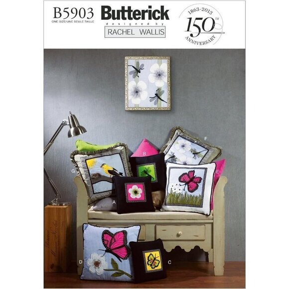 Butterick Sewing Pattern 5903 PILLOWS Designed by Rachel Wallis - Picture 1 of 3